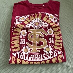 Florida State University Women's Short Sleeve Tee - Maroon and Gold
